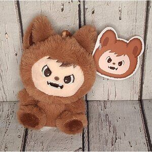 5" NWT Yoonique LaBabies Wuwu Brown Werewolf Plush Clip Keychain Stuffed Toy